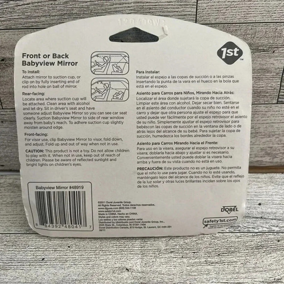 NEW SEALED Safety 1st 48919 Front or Back Babyview Mirror - Picture 4 of 5